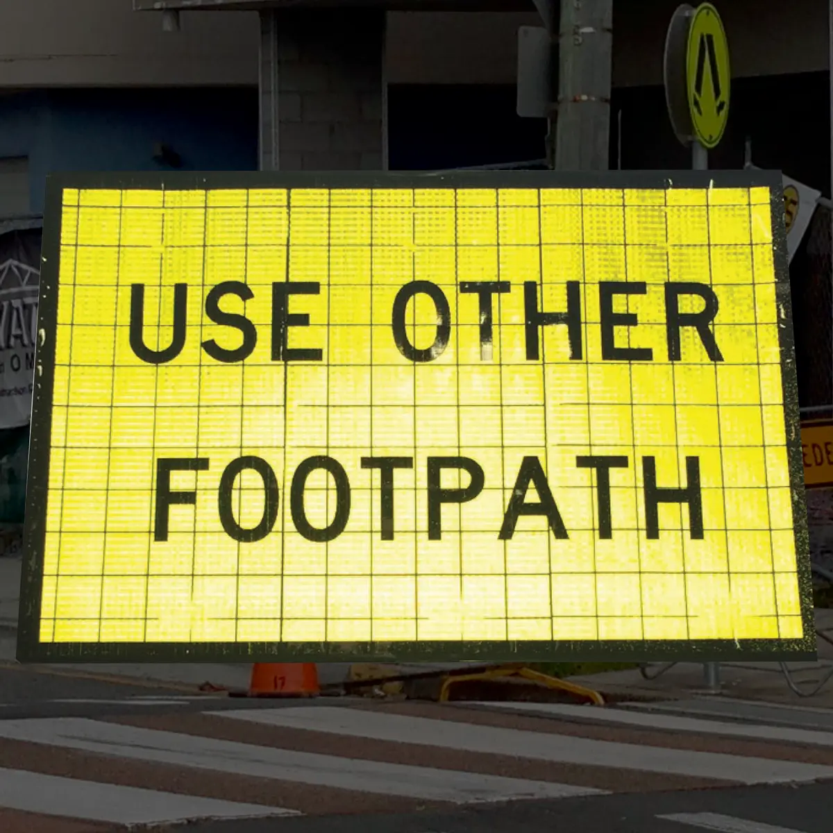Pedestrian Roll Up Signs